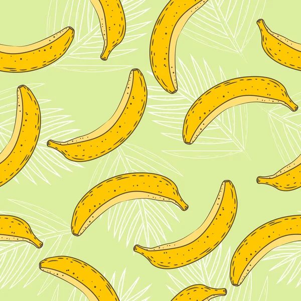 바나나의 완벽 한 패턴입니다. 벡터 배경 — 스톡 벡터