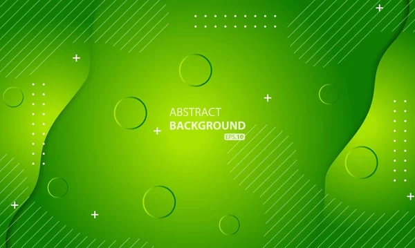 Minimal Geometric Green Background Dynamic Shapes Composition — Stock Vector