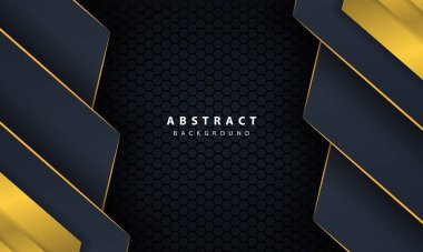 3D üst üste bindirme efektli modern altın arkaplan.