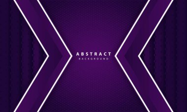 Üst üste binen katman üzerinde soyut koyu mor. Altıgen dokusu ve beyaz çizgi dekorasyonu.