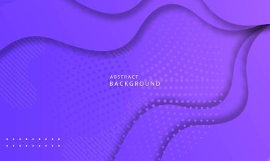 Mor zemin üzerinde 3D soyut modern dalga eğrisi sunumu.