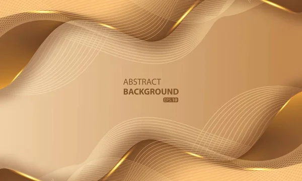 Abstrakte Luxus Goldenen Linien Hintergrund Mit Glühwirkung — Stockvektor