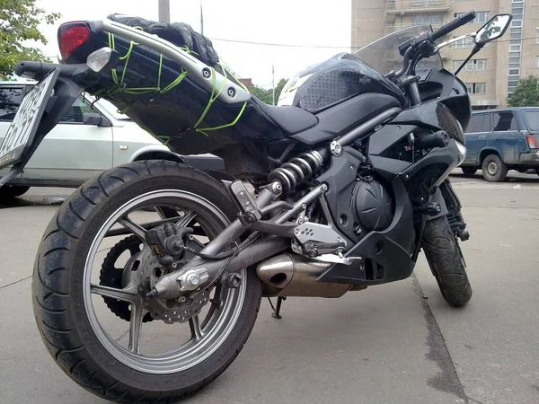 Esportes Moto Moto Bicicleta Estrada Corrida Farol Moderno — Fotografia de Stock