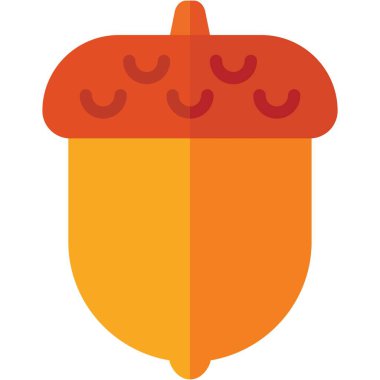 Uyum renginde palamut düz illüstrasyon