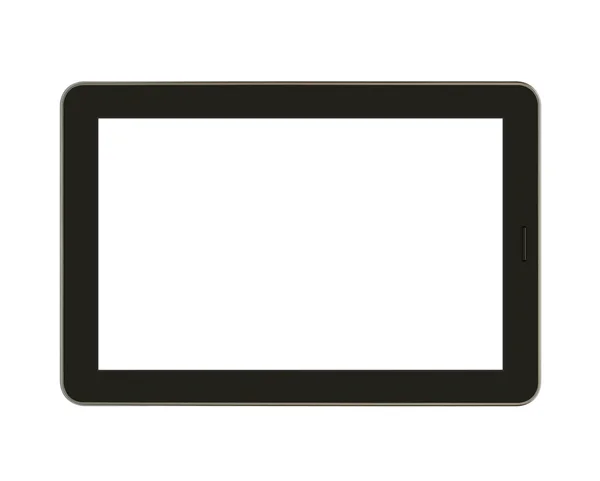 Czarny tablet z pustego ekranu — Zdjęcie stockowe