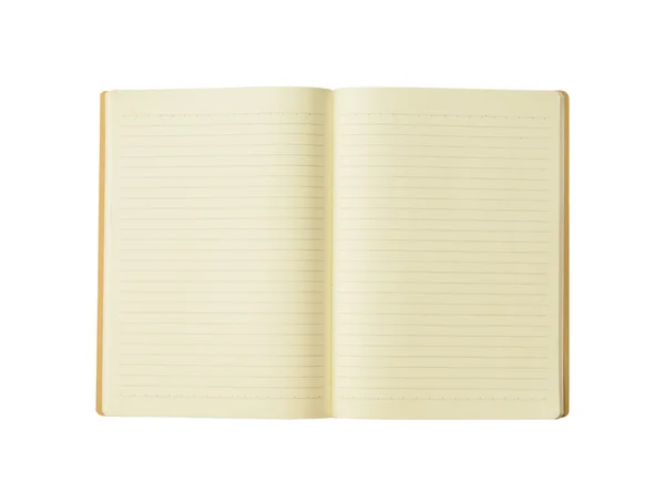 Открытая пустая книга на белом фоне — стоковое фото