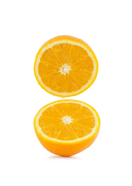 Fresh half orange on white background — Stock Photo, Image