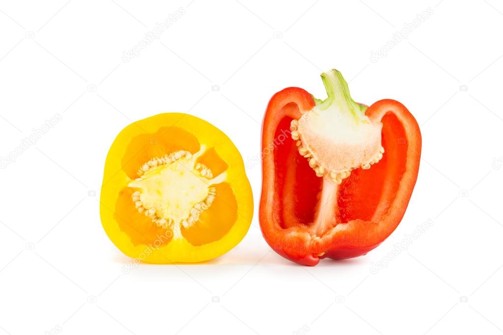 Half of yellow and red bell peppers — Stock Photo © tjulwitu #88855046