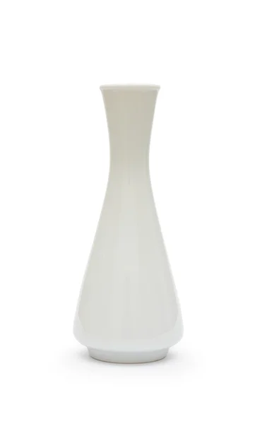 Vase blanc isolé sur fond blanc — Photo
