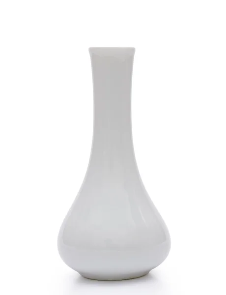 Vase blanc isolé sur fond blanc — Photo