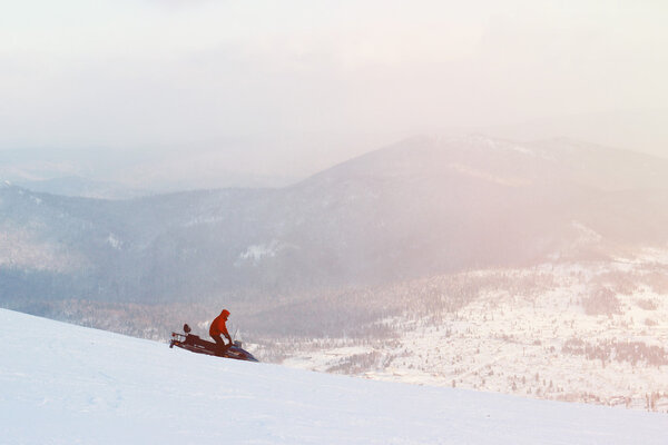  Mountain ski resort Sheregesh, Russia - nature and sport backgr