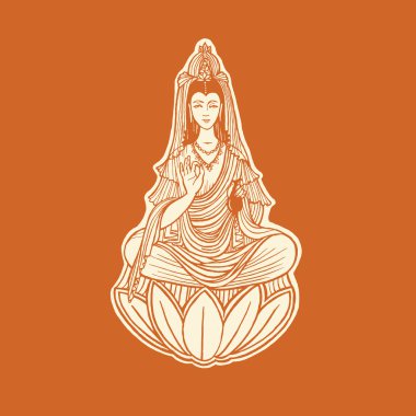 Guanin chinese goddess. Healing concept