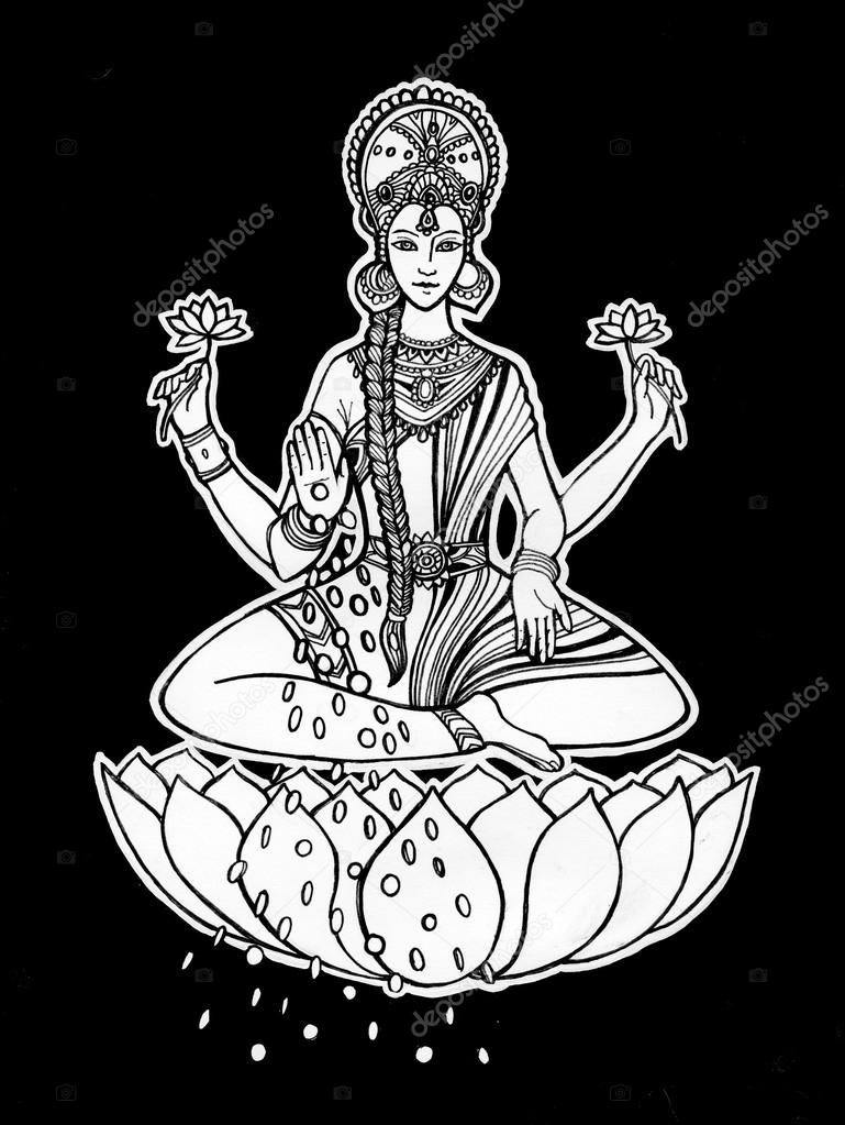Lakshmi Goddess. Happy Diwali. India.
