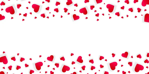 Srdce Rám Vektor Hranice Valentýna Svatební Pozvánka Šablona Láska Banner — Stockový vektor