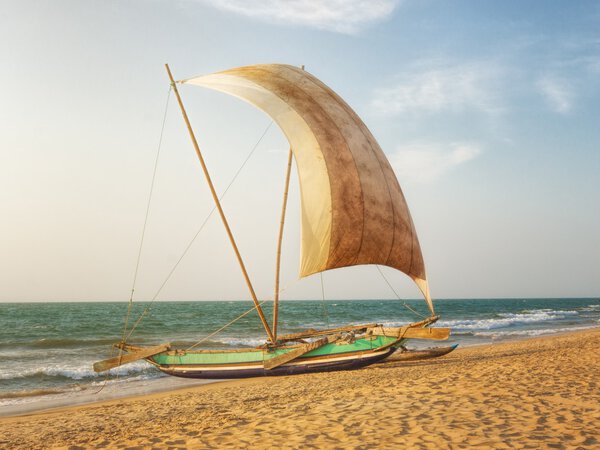 Catamaran on the Beach, Sri Lanka