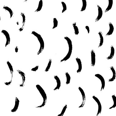 Soyut mürekkep fırçası vuruşu arka planı. Modern sanatsal doku, beyaz arkaplanda siyah fırça darbeleriyle yaratıldı. Minimalist vektör illüstrasyonu posterler, markalaşma ve paketleme için mükemmel