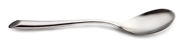 Silver spoon on white background — Stock Photo, Image