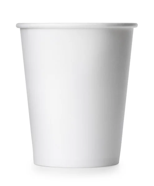 На вынос бумажная чашка изолированы на белом с обрезкой пути — стоковое фото