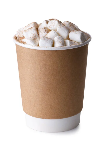 Disposable cup of hot chocolate — Fotografia de Stock