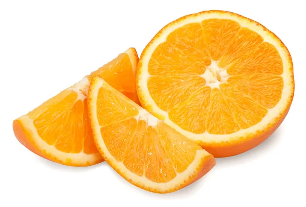 Orange i plastry izolować na biały — Zdjęcie stockowe