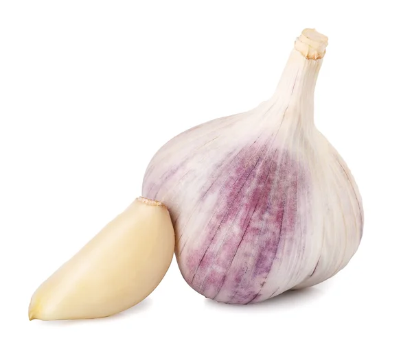 Garlic bulb with cloves isolated — Stock Photo, Image