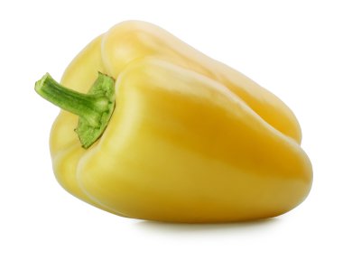 Sarı dolma biber beyaza izole edilmiş.