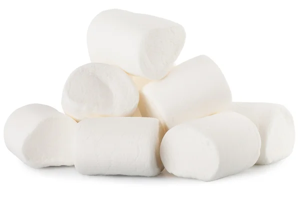 Montão de isolado de marshmallow — Fotografia de Stock