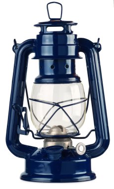 Mavi gazyağı fener izole