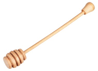 ahşap bal sopa üzerinde beyaz izole