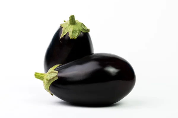 Aubergine or Eggplant vegetable isolated on white background — Stock Photo, Image