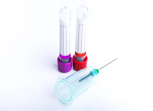 Vacutainer blod samling före bifogade innehavaren — Stockfoto