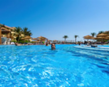 Soyut bulanık güzel lüks otel resort yüzme havuzunda