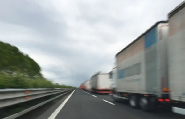 Unklarer Hintergrund: Stau auf der Autobahn — Stockfoto