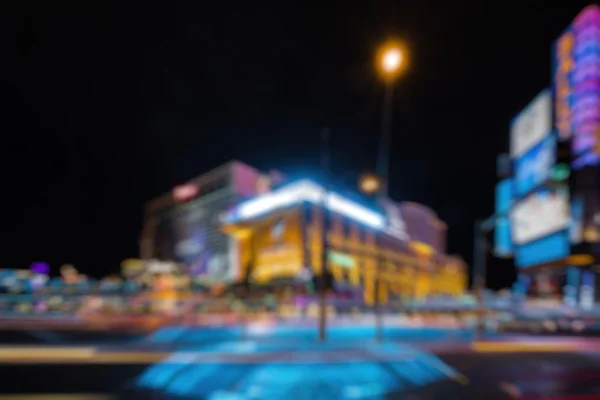 Abstracte onscherpe achtergrond: Stadsleven in Las Vegas — Stockfoto