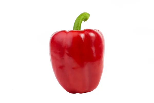 Verse rode paprika paprika geïsoleerd op witte achtergrond — Stockfoto