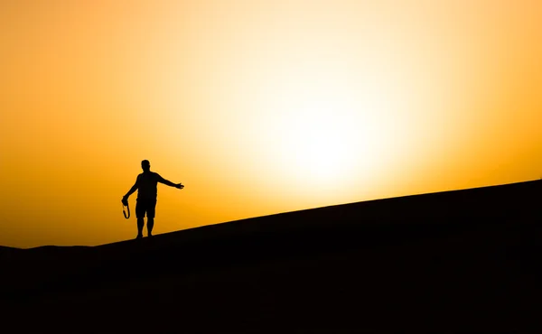 Puesta de sol en el de Dubai — Foto de Stock