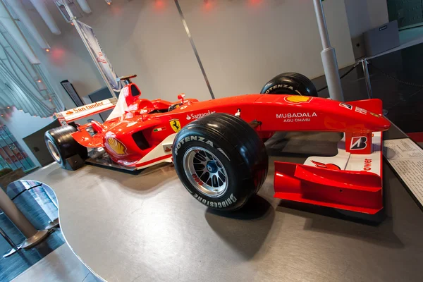 ABU DHABI, UAE - MAY 13,2014: Ferrari World at Yas Island in Abu Dhabi on MAY 13, 2014, UAE. Ferrari World is the largest indoor amusement park in the world. — Stock Photo, Image