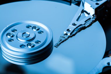 Sabit disk temiz yüzeye yakın çekim