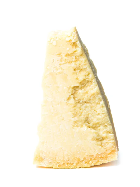 Olasz eredeti parmezán sajt fehér háttér — Stock Fotó