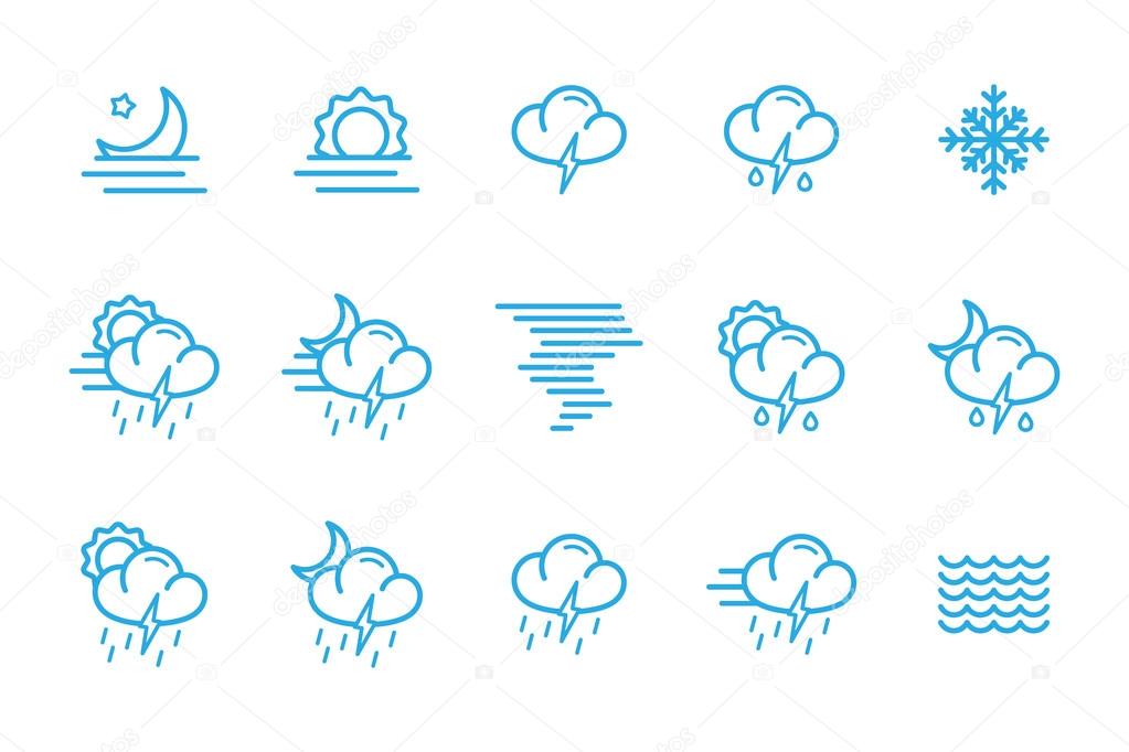 weather forecast  collection icons