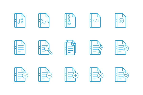 Icônes vectorielles de fichiers — Image vectorielle