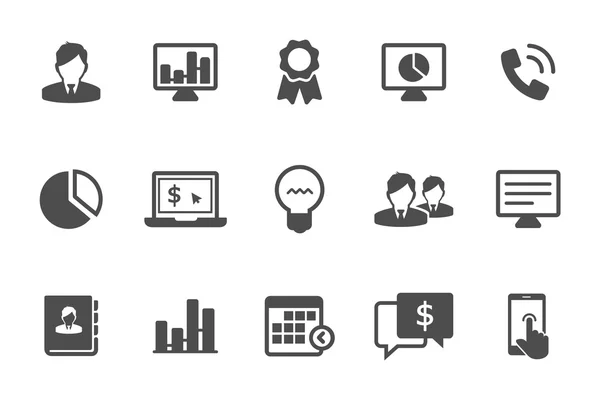 Business icons black — Stock Vector