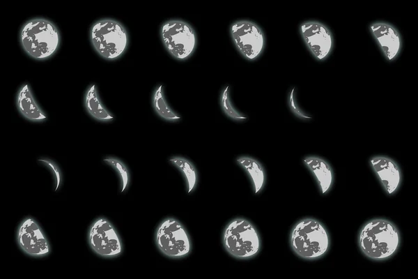 月亮图标平 — 图库矢量图片
