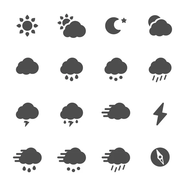 Meteo εικονίδιο μαύρο — Διανυσματικό Αρχείο