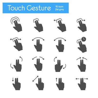 Jest simgeler siyah touch 