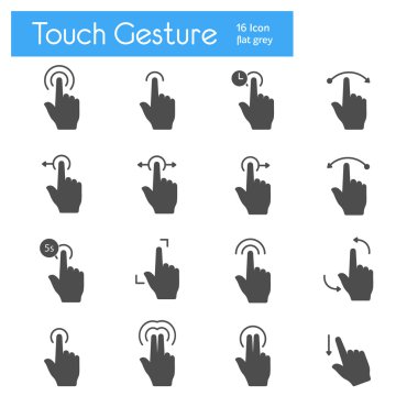 Jest simgeler siyah touch 