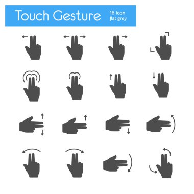 Jest simgeler siyah touch 