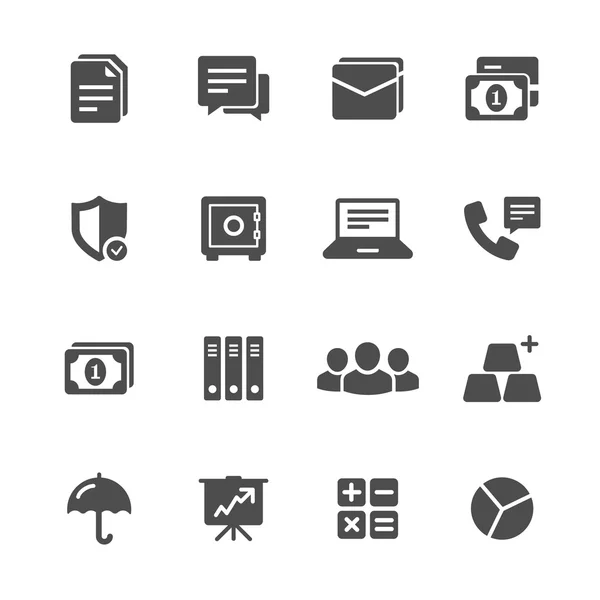 Business icons black set 14 — Stock Vector