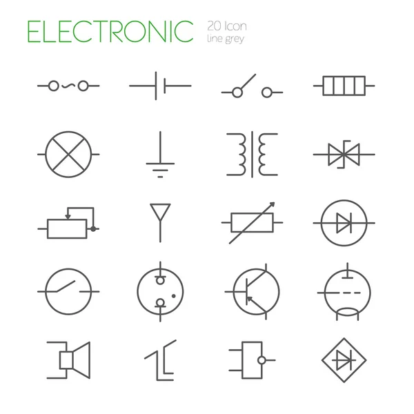 Electronic symbols - vector — Stock Vector © nebojsa78 #2664596