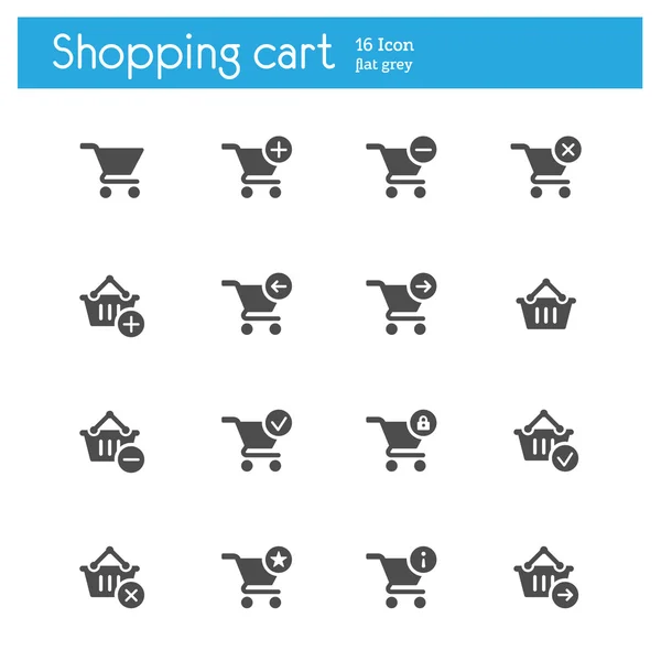 Iconos del carrito de compras — Archivo Imágenes Vectoriales